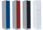 Preview: Schließfach mit 3 Türen: mögliche Farbkombinationen Lichtgrau/Enzianblau, Lichtgrau/Feuerrot, Lichtgrau/Anthrazitgrau, Signalweiß/Signalweiß